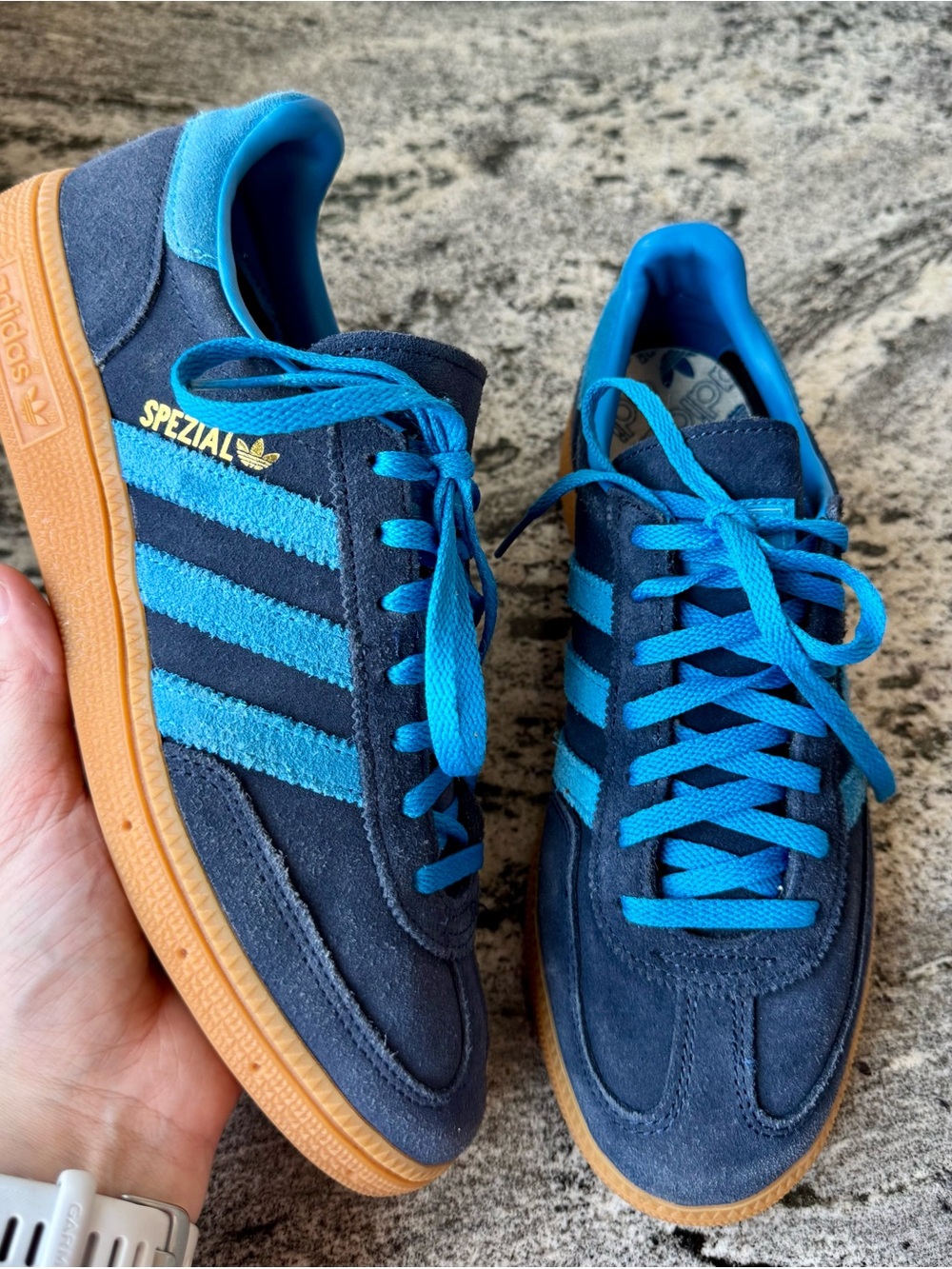 adidas Women’s Handball Spezial in Night Indigo/Bright Blue. EUC. Size 8.